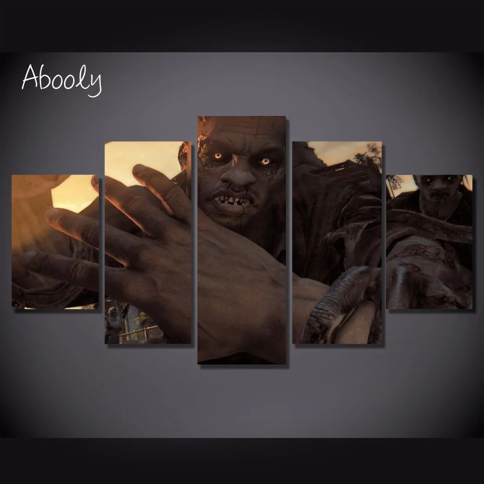 5Piece Wall Canvas Zombie Canvas Art Movie Poster Prints Game Painting