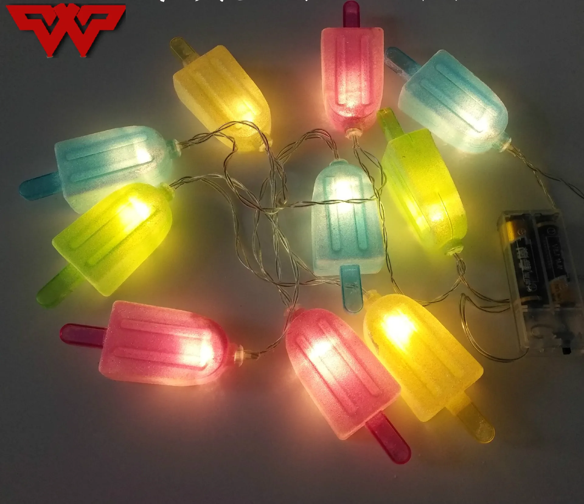 WOOTOP 1X Lovely LED Ice Lolly String light Ice cream Light Summer