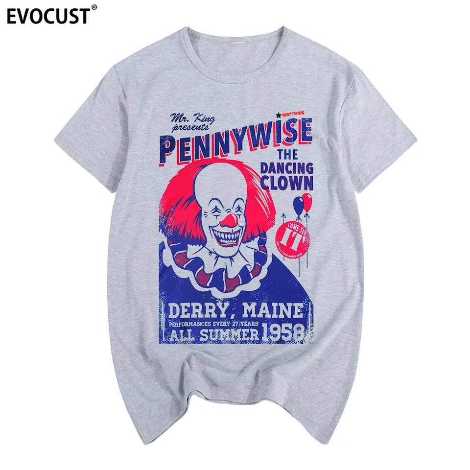 Stephen Kings IT Gift Mens Top Birthday Pennywise The Dancing Clown T-Shirt