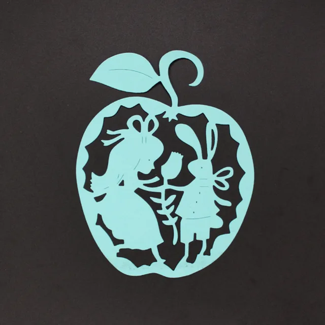 103130MM Apple Shape Human Figure Embossing Template Steel Cut Die Stencil DIY Scrapbooking Album