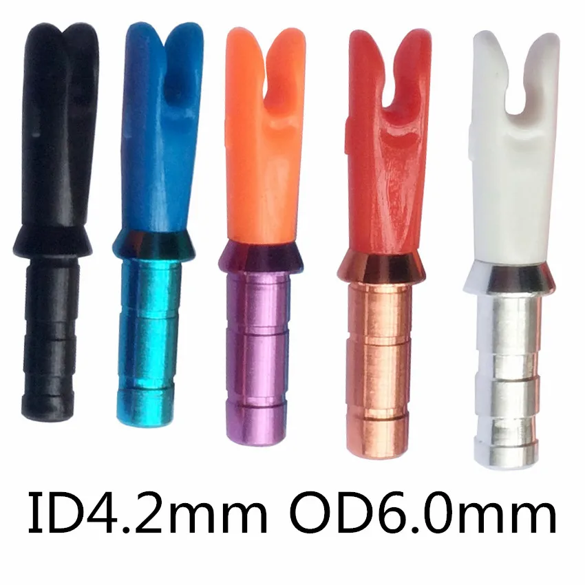 

12pcs/ Lot Aluminum alloy plastic tail plug inserted into the carbon pole to prevent blasting arrows to protect the carbon rod