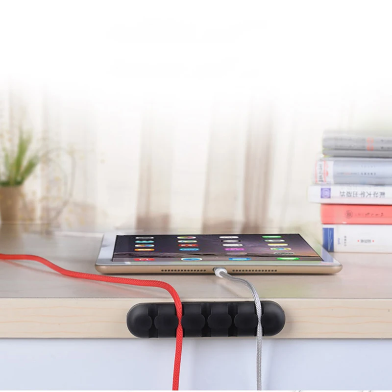 Suntaiho USB Кабельный органайзер, силиконовый держатель для сматывания кабеля, держатель для организации рабочего стола, устройство для хранения проводов, органайзер для наушников