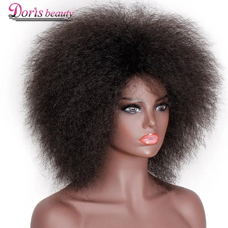 Doris beauty афро парик для женщин Африканский темно коричневый черный красный цвет Yaki