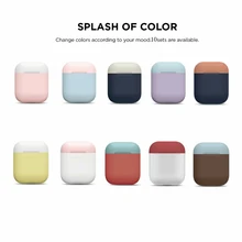 VETOMEET, Bluetooth, беспроводной чехол для наушников, для AirPods, силиконовый, ТПУ, ультра тонкий, для Apple AirPods, несколько цветов, смешанный и подходящий