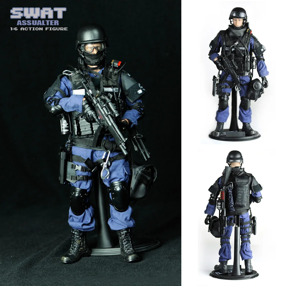 Details about   T33-24 1/6 Action Figure SWAT TEAM ASSUALTER Figure Stand 