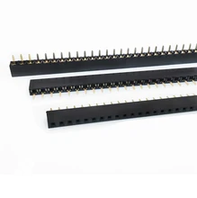 100 adet 2.54mm dişi başlık PH3.5/5/5.7/7.1/8.5mm düz 1X40P tek sıra altın kaplama
