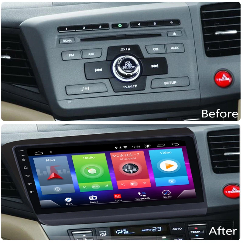 

Car Android 8.1 Multimedia Player for Honda Civic RHD 2012-15 GPS Navigation Device USB bluetooth steering wheel control support