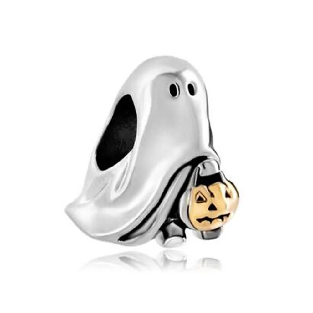 

Free shipping Jack O'Lantern Weird Halloween Ghost Charms Pumpkin Candy Bead fit Pandora bracelet