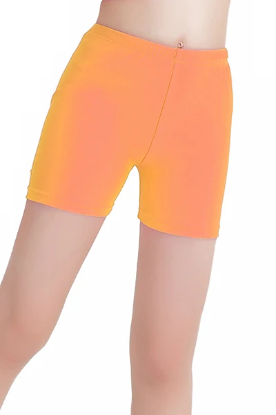 Spersie/Детские Балетные Шорты для девочек; джазовые гимнастические шорты для танцев для мальчиков; ; танцевальные шорты из лайкры и спандекса - Цвет: Оранжевый