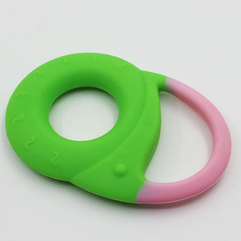 New Baby Teethers Silicone Circle Teething Training Sensory Baby Teething Ring Baby Dental Care Handmade Ring     
