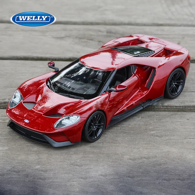 WELLY 1:24 Масштаб 2017 Ford Mustang GT литая модель высокой модели игрушечного автомобиля