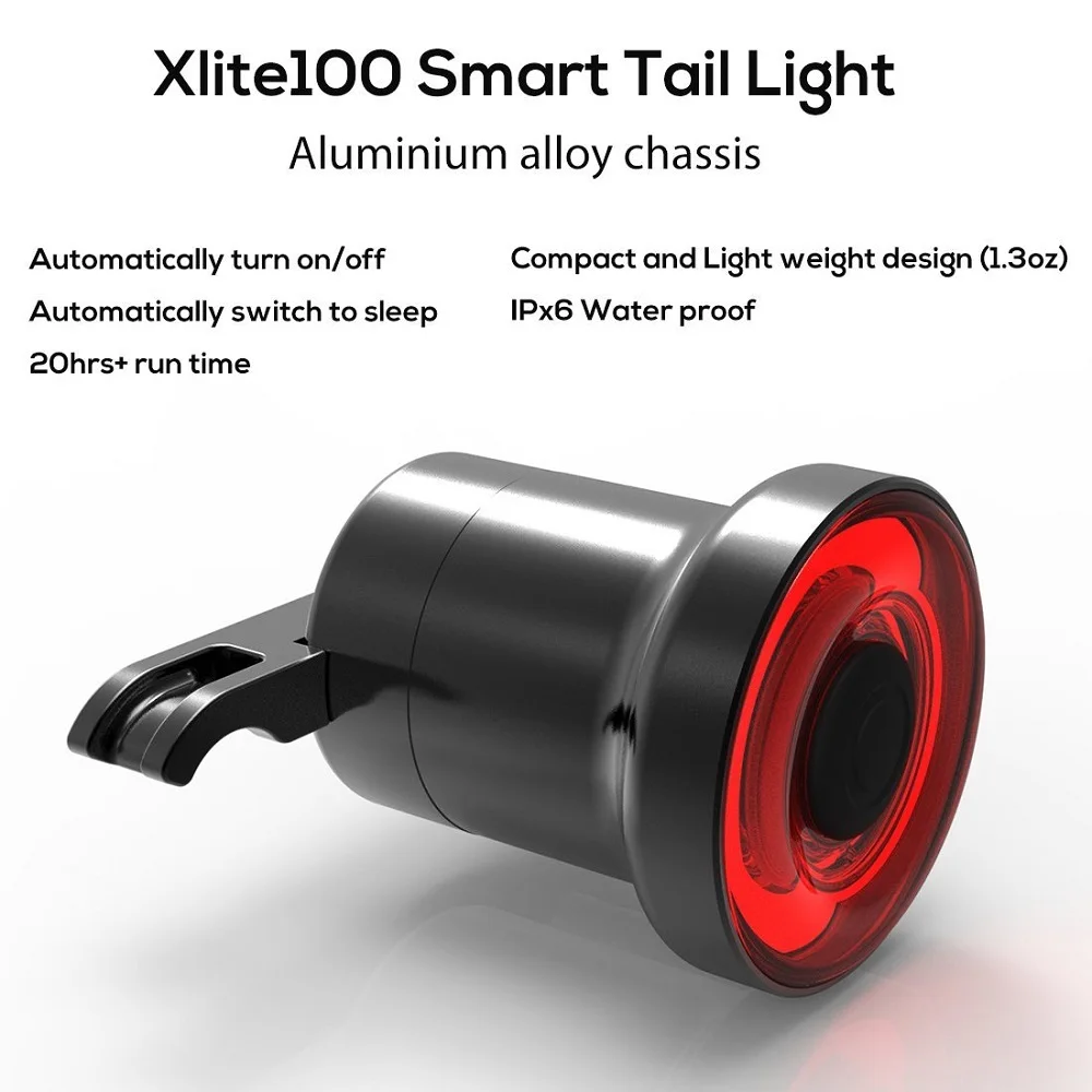 Xlite100 Smart Bike Light Bicycle Taillight Auto Start/Stop Brake