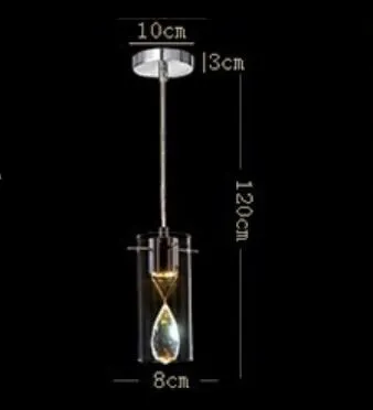 Модный высокомощный светодиодный потолочный светильник с кристаллами, светодиодный светильник для ресторана, Хрустальные потолочные лампы, светодиодный потолочный светильник, потолочный светильник ing - Цвет корпуса: single ligh source