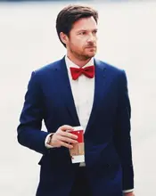 2016 New Autumn Navy Blue Wedding Prom Suits For Men Custom Made Gentleman Suit 2 Pieces Groom Tuxedos (Jacket+Pants+Bow Tie)