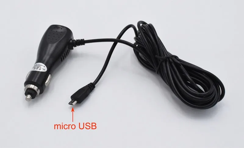 XCGaoon микро USB Автомобильное Зарядное устройство в красный горошек с выключателем для смартфона/Видеорегистраторы для автомобилей Камера/gps вход переменного тока 12V 24V Выход 5V 2A кабель Длина 3,5 м