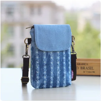 

Women Mini Purses and Handbags Denim Crossbody Bags for Teenage Girls Phone Flap Handbag Ladies Small Wallet Shoulder Bag