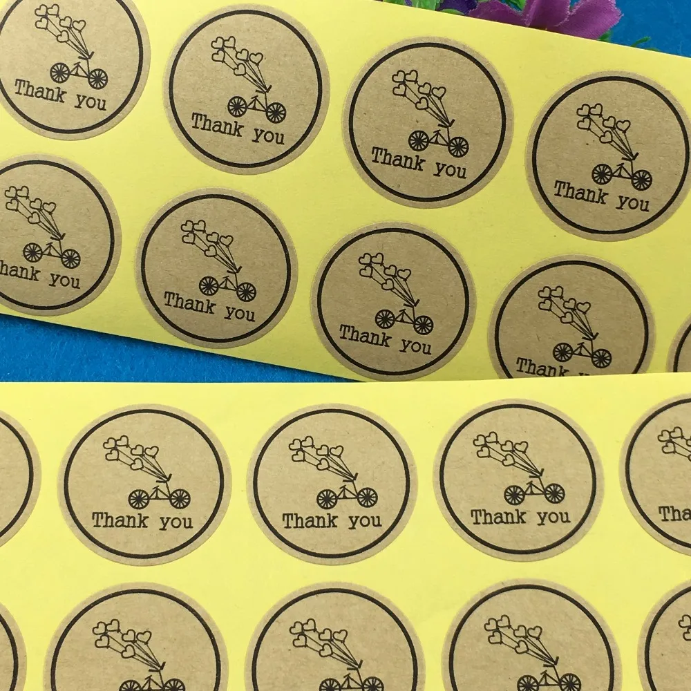 2000PCS Kaft Sticker Labels self-adhesive Thank you Sealing Label Stickers Adhesive DIY For Box/gift/envelope | Дом и сад