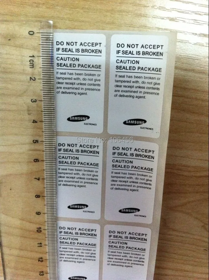 1000piece/lot package stickers do not accept if seal is broken box