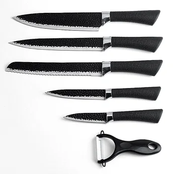 

6PCS/SET Embossed kitchen knife set stainless steel kitchen knife melon planing chef knife combination ZP01071411