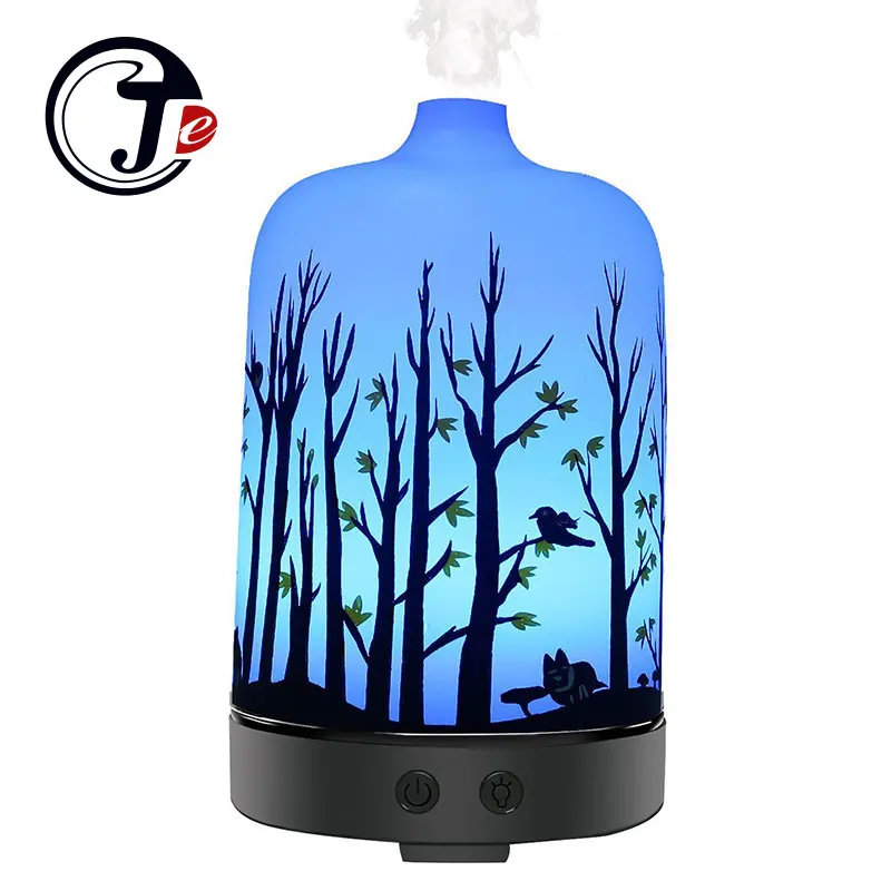

100ML Forest Ultrasonic Humidifier Air Humidifiers Mist Maker for Home Aroma Diffuser Aromatherapy Diffuser with Led Night Light
