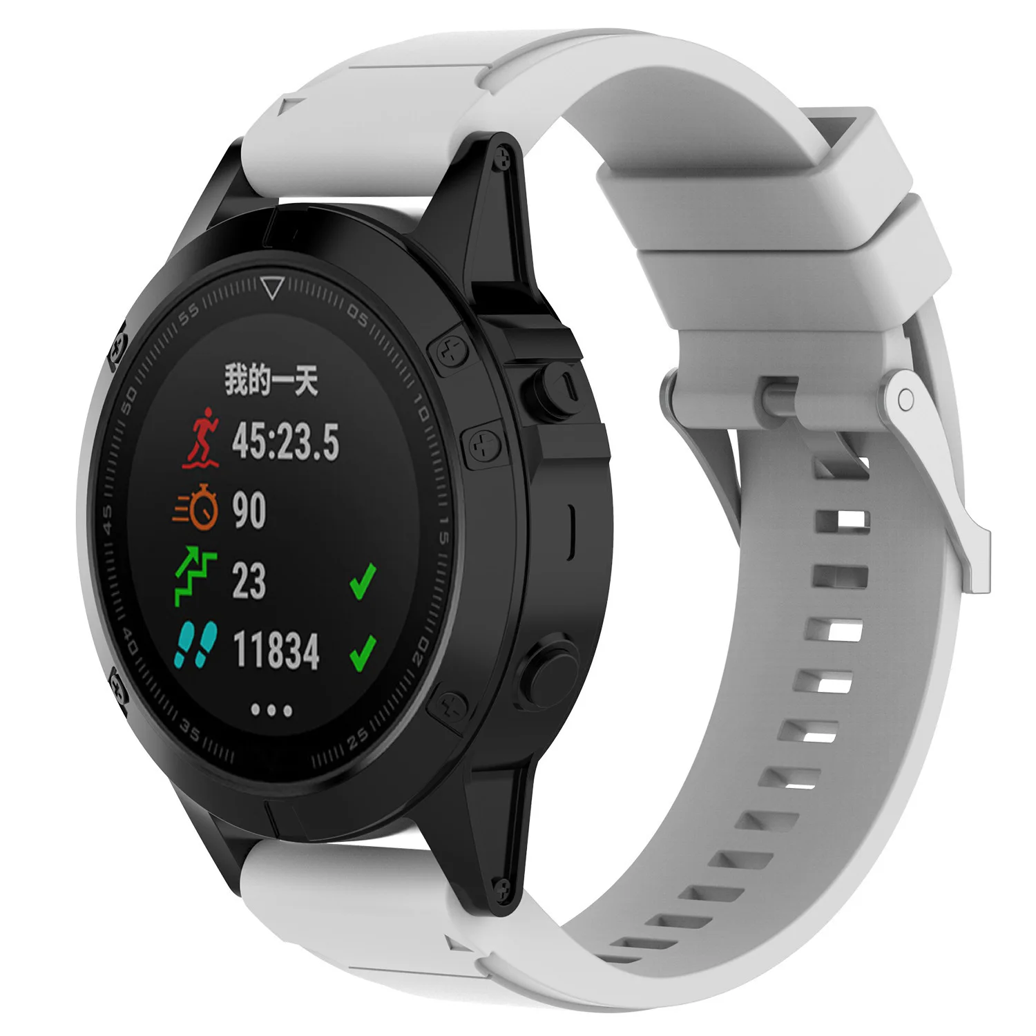 Garmin Fenix 5s полоса 20 мм Ширина легкая посадка мягкий силиконовый ремешок для часов Fenix 5s 5s плюс серебряная пряжка Быстрый Fit Браслет