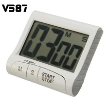 Cocina Gran PANTALLA LCD Digital Temporizador Electrónico Recordatorio de Tiempo Cronómetro de Cuenta Atrás Colgando Del Imán de Nevera Con El Clip