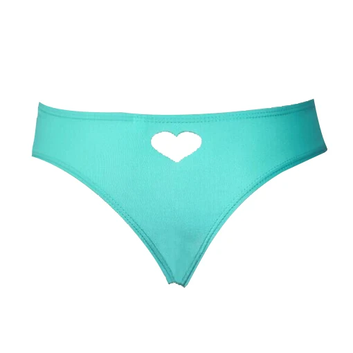 Women Girl Sexy Love Heart Cut Out Bikini Bottom Swimwear Underwear