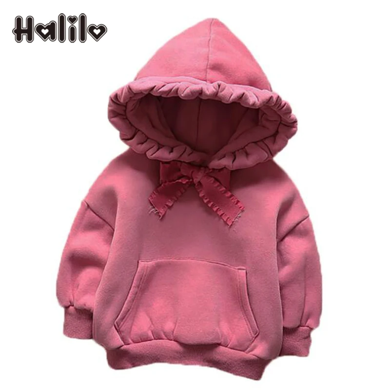

Halilo Kids Hoodies Girls Sweatshirt Thicken Warm Autumn Winter Toddler Girl Sweatshirt Girls Clothing 2019 New Children Hoodie