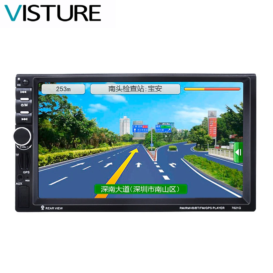 2din car dvd player with 6. Car gps player. Car gps player. Mp5/bt/fm rear view. Car gps player.