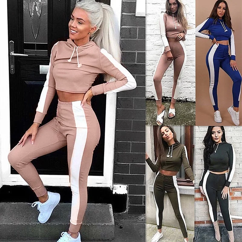 

ZOGAA Women Sport Suit Autumn Winter Tracksuits Pullover Top Shirts Running Set Jogging Suits Sweat Pants 2pcs Sportswear Outfit