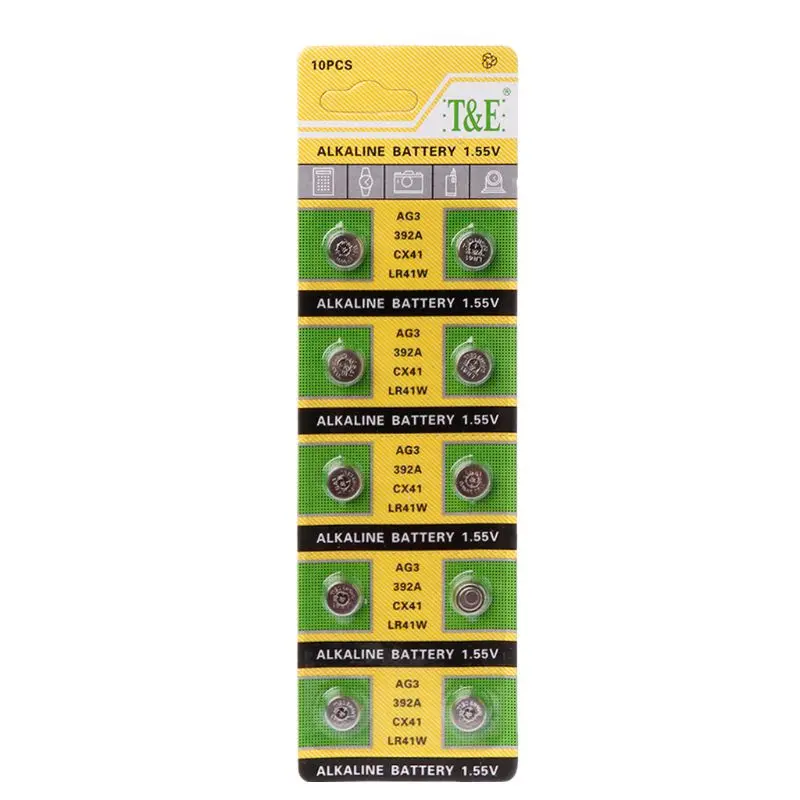 10 шт. элемент питания AG3 1 55 V SR41 192 L736 384 SR41SW CX41 LR41 392 | Электроника