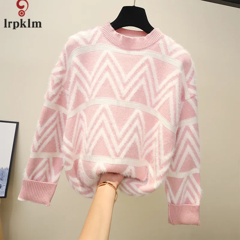 Autumn New Women's Color Imitation Armor Round Neck Sweater Women's Pullover Korean Version  thickening Loose Bottoming Shirt AS132 (1)