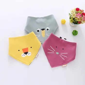 

toddler burp cloth Cotton double layer triangle towel bibs baby products cotton triangle towel AB face baby bib