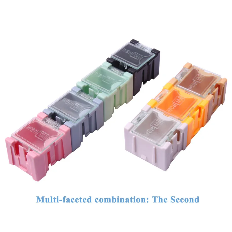 Glyduмини съемный Собранный ящик для инструментов пластиковый SMD SMT прозрачный компонент коробка для хранения с 7 цветов