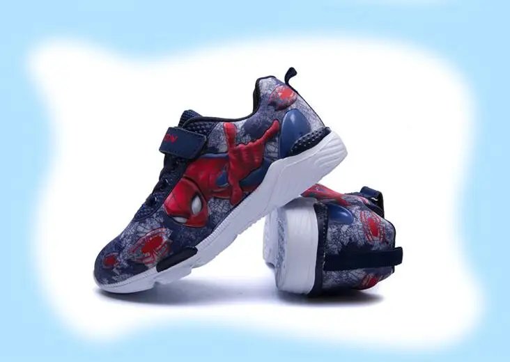 Детская обувь Человек-паук мальчик весна осень Легкие Дышащие Беговые кроссовки обувь детская повседневная спортивная обувь