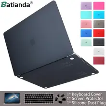 Laptop Case for apple Macbook Air Pro Retina 11 12 13 15 16 Matte Cover for macbook Air Pro Touch Bar ID Keyboard Cover