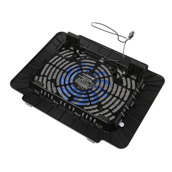 

Laptop Cooler Cooling Pad Base Big Fan USB Stand For 14 Inch LED Light Notebook Drop ship