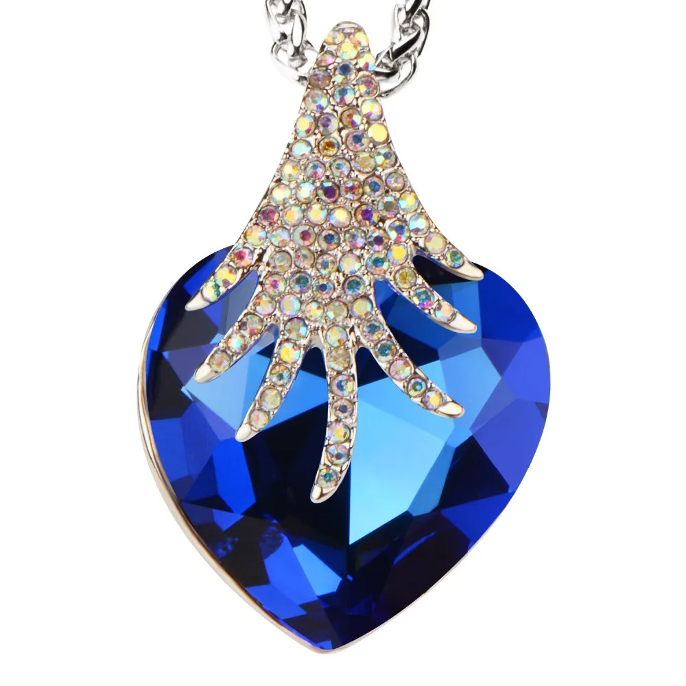 Hot New Fashion Crystal Pendants Wholesale Gold Color heart shaped