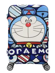 19-32 дюймов Doraemon упругой утолщаются Чемодан чемодан защитная крышка защищает мешка для сбора пыли Дело Мультфильм Дорожный Чехол