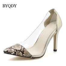 BYQDY Women Clear Transparent Pumps Silver Gold Pointed Toe High Heel Stilettos Sexy Wedding Bridesmaid Party Clubwear Shoes BYQDY Women Clear Transparent Pumps Silver Gold Pointed Toe High Heel Stilettos Sexy Wedding Bridesmaid Party Clubwear Shoes