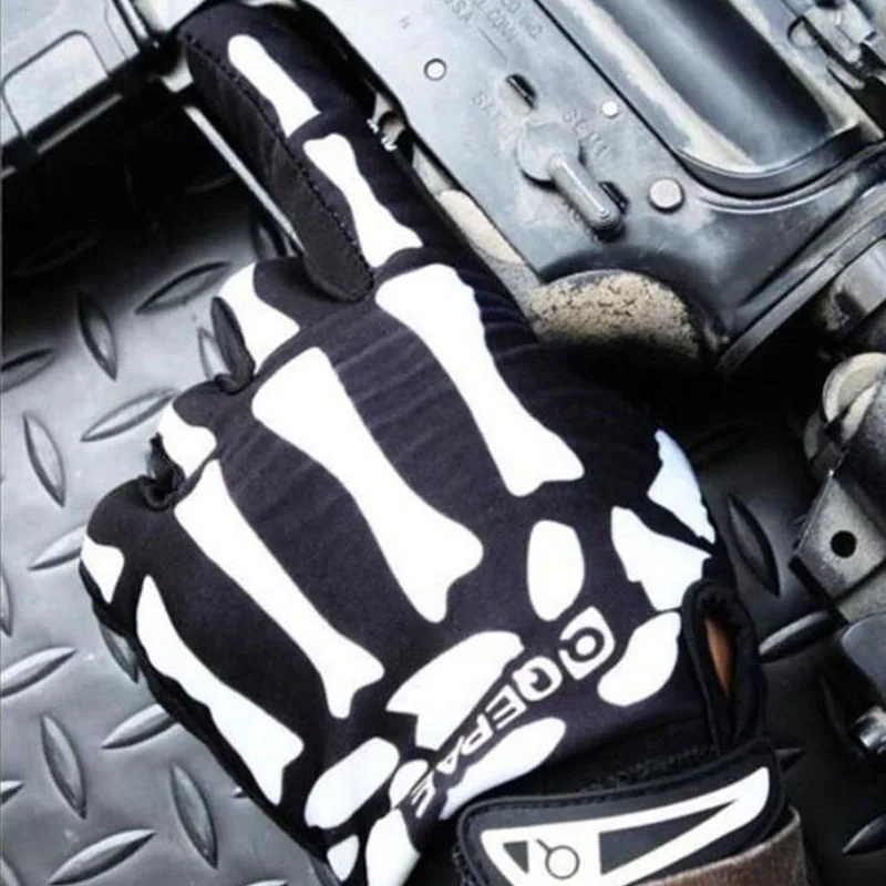 Qeqae Skeleton Pattern Unisex Full Finger Bicycle Cycling Motorcycle Motorbike Racing Riding Gloves Bike Glove for Women and Men Qeqae Skeleton Pattern Unisex Full Finger Bicycle Cycling Motorcycle Motorbike Racing Riding Gloves Bike Glove for Women and Men
