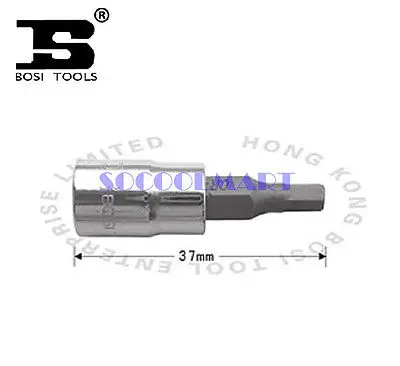

5Pcs 37mm Long 1/4-inch Drive 3mm Steel Hexagon Screwdriver Bit Socket