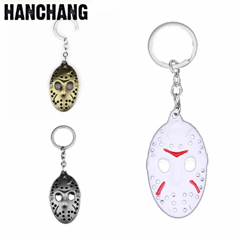 

Movie Series V for Vendetta Gloomy Friday The 13th Jason's Mask Keychain Keyrings Key Chains Fan Jewelry Cool Men Key Buckle