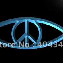 LK938-рыба с крестом мир светодиодный неоновый свет знак