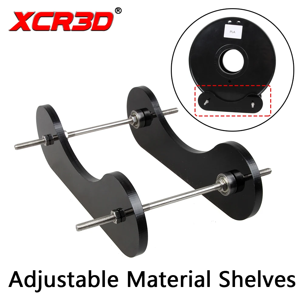 

XCR3D 3D Printer Universal Adjustable Material Shelves Supplies Fixed Seat Acrylic Desktop Machine Wire Frame Holder For PLA/ABS