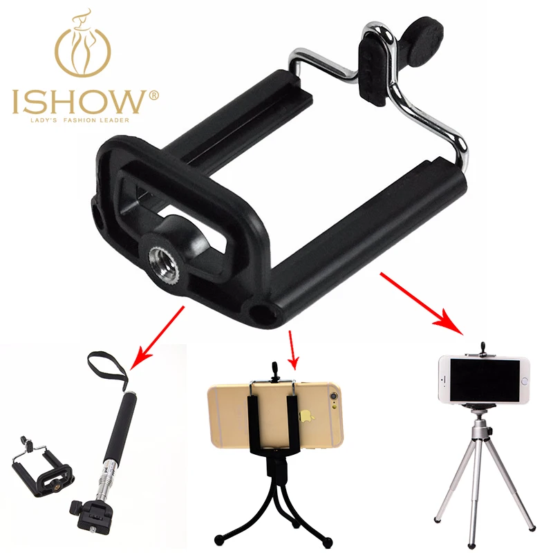 Mobile Phone Camera Stand Clip Holder Bracket Universal Tripod Adapter