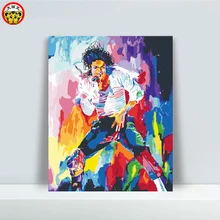 Картина по номерам художественная краска по номерам танец короля Джексона Лунная ходьба танец Мода Сделай Сам наполненный цветом артисты