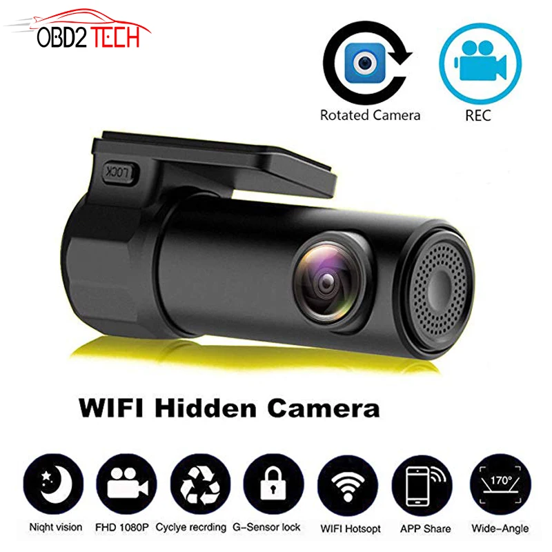 Мини Full HD 1080 P Автомобильный видеорегистратор WiFi Даш камера USB автомобильный