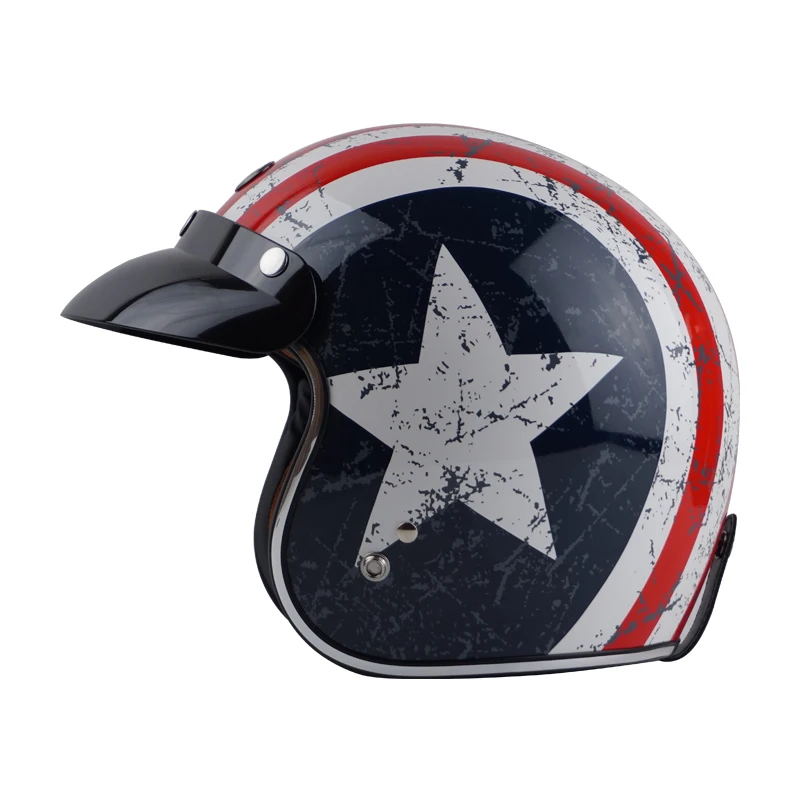 Винтаж TORC T50 Route 66 moto rcycle шлем 3/4 открытый шлем крутой череп moto casco moto cicleta Capacete DOT утвержден