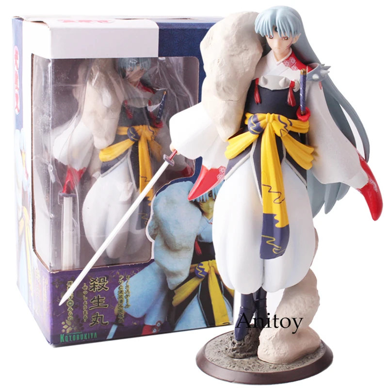 Аниме InuYasha Sesshoumaru First Ver. Окрашенная ПВХ фигурка Коллекционная модель игрушки 22 см